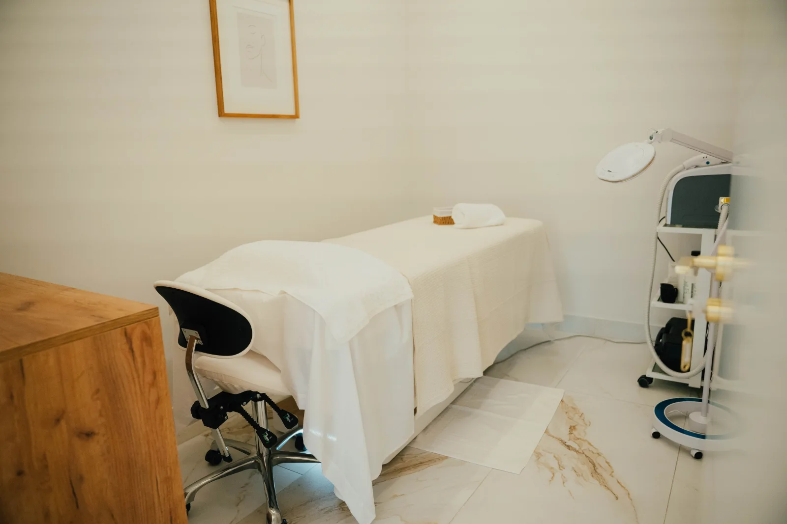 Cabina de tratamiento en The Noor Clinic